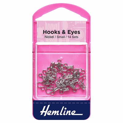 H400.1 Hooks and Eyes: Nickel - Size 1..